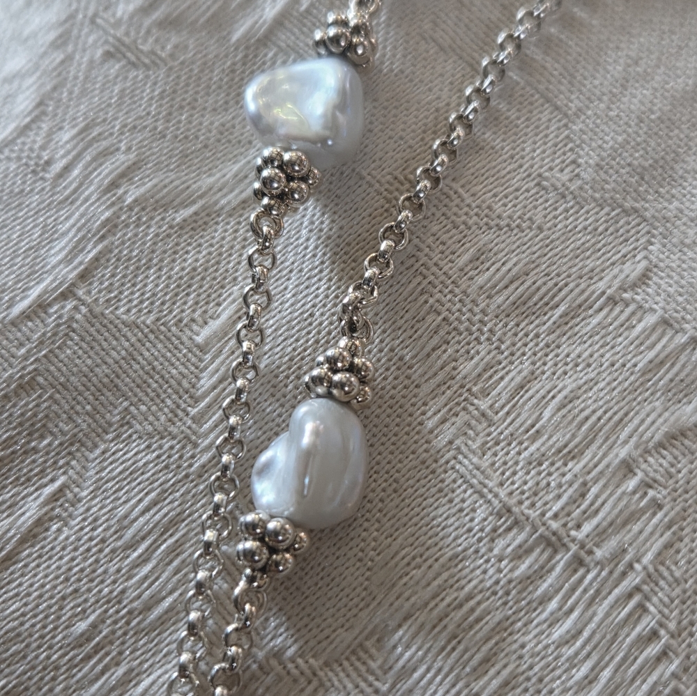 LAGOS Luna Keshi Pearl Station Necklace, SS, 34 Inches - Picture 6 of 12